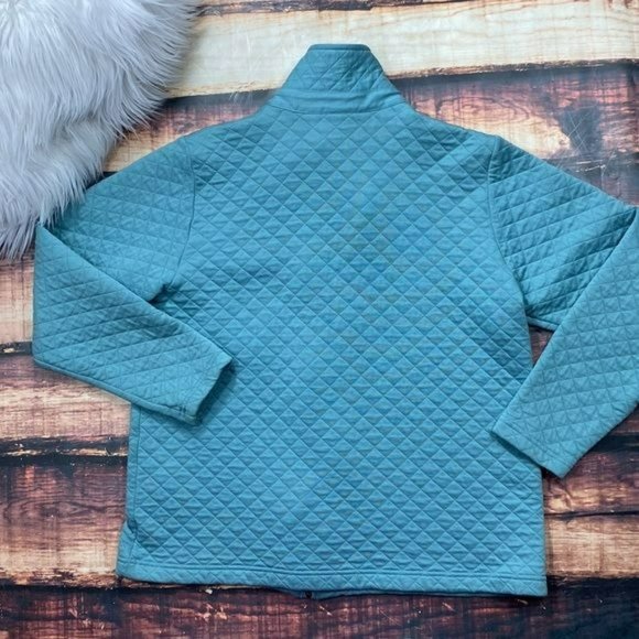 RELISTED LL Bean Teal Quilted Zip Up Jacket - Picture 6 of 7